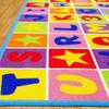 Champion Rugs Kids ABCs Alphabet Numbers Shapes Educational Learning Area Rug Carpet for Kids and Children Bedrooms and Playroom (8 Feet X 8 Feet Round) view 3