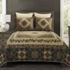 Donna Sharp King Polyester Bedding Set - 3 Piece - Antique Pine Lodge Quilt Set with King Quilt and Two King Pillow Shams - Machine Washable view 3