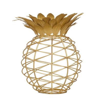 BarCraft BCCORKHOLDER Wine Cork Collector, Pineapple Shaped, Metal, Gold Coloured, 20 x 28cm