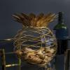 BarCraft BCCORKHOLDER Wine Cork Collector, Pineapple Shaped, Metal, Gold Coloured, 20 x 28cm view 2