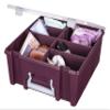 AB Designs Super Satchel Compartment Box - Stackable Durable Art Storage with 8 Removable Compartments, Smart Closure, and Portable Design for Craft Supplies, Threads, Ribbons, Paint Tubes view 1