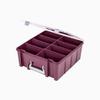 AB Designs Super Satchel Compartment Box - Stackable Durable Art Storage with 8 Removable Compartments, Smart Closure, and Portable Design for Craft Supplies, Threads, Ribbons, Paint Tubes view 2