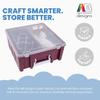 AB Designs Super Satchel Compartment Box - Stackable Durable Art Storage with 8 Removable Compartments, Smart Closure, and Portable Design for Craft Supplies, Threads, Ribbons, Paint Tubes view 3