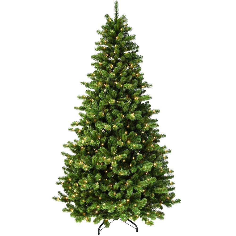 Pre-Lit Medium Vermont Spruce Artificial Christmas Tree - 7.5 - Clear Lights
