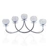 allgala HD89017 5-Arm Bowls Tealight Candelabra Candle Holder with Ball Shaped Cup (Silver Chrome) view 1