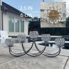 allgala HD89017 5-Arm Bowls Tealight Candelabra Candle Holder with Ball Shaped Cup (Silver Chrome) view 3