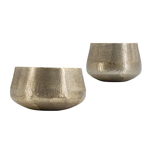 A&B Home Aluminum Round Bowls D12/9 Set of 2
