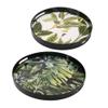 A&B Home Palm Pattern Round Decorative Tray Set of 2 view 1