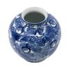 A&B Home Blue & White Porcelain Vase - Modern Abstract Art Pattern, Short and Round Jar Shape, No Lid for Floral Displays, Home Decor Centerpiece, Shelf and Tabletop Decor, 9'' x 9.5'' view 2
