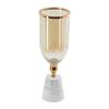 A and B Home 18.7 in H Gold/White Glass/Aluminum Vase with Marble Base - Small, Home Accent Dcor view 2