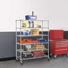 BestMassage Wire Shelving Unit Heavy Duty Garage Storage Shelves Large Metal Shelf Organizer 6-Tier Height Adjustable Commercial Grade Utility Steel Storage Rack with Wheels,18 x 48 x 72 (Chrome) view 2