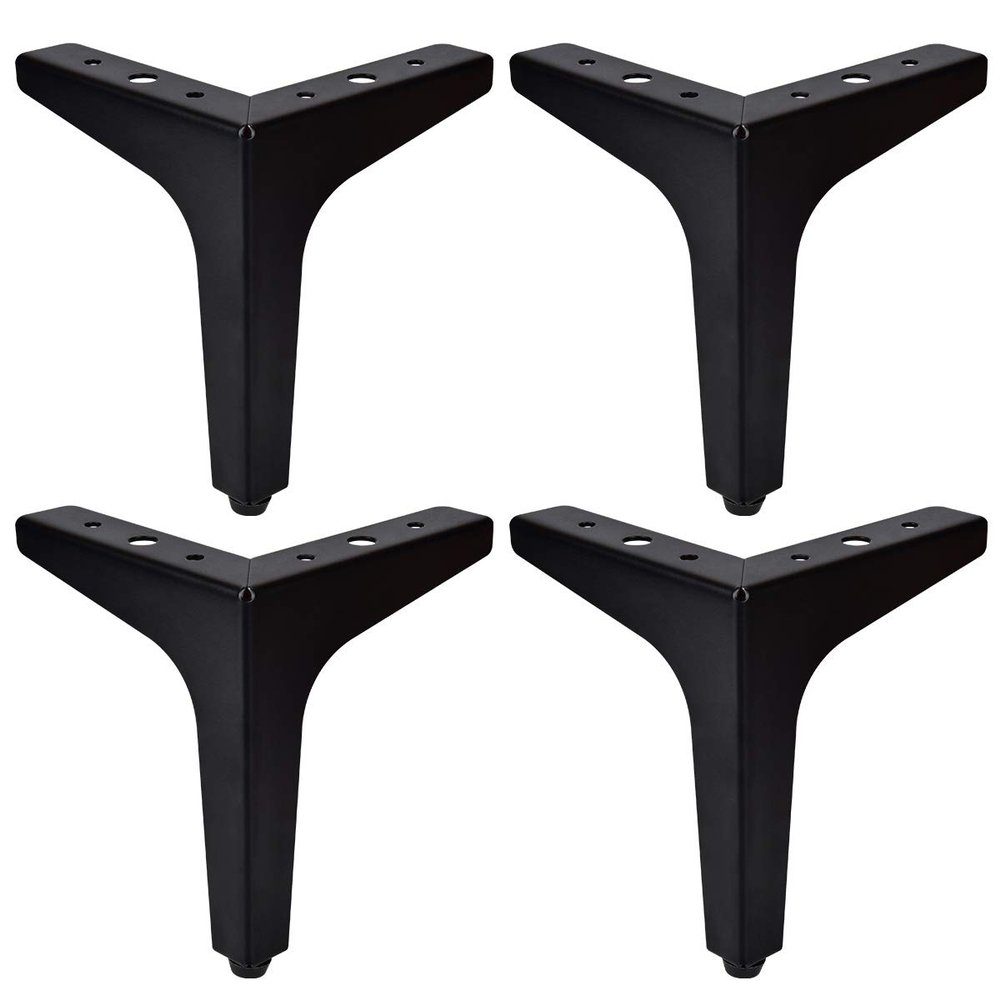 5 inch Metal Furniture Legs, Btowin 4Pcs Modern Triangle Diamond Furniture Feet for Cabinet Sofa TV Stand Bookcase