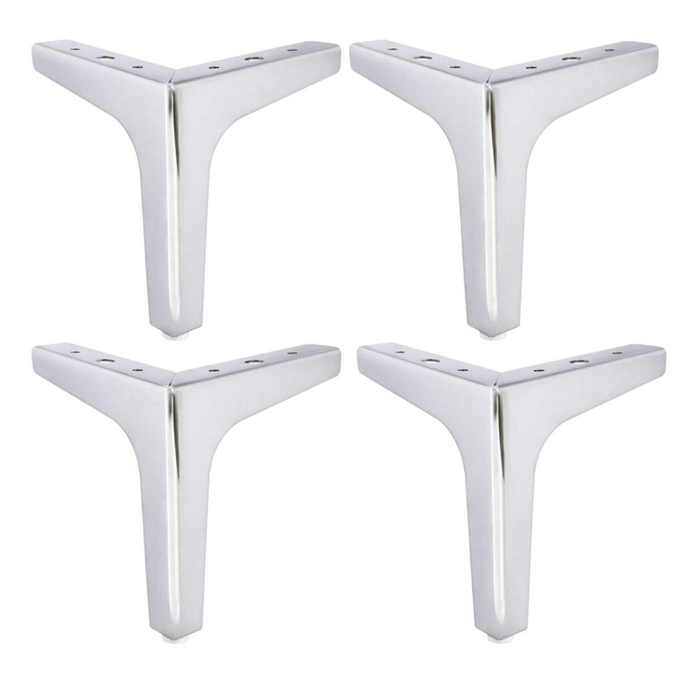 4 inch Metal Furniture Legs, Btowin 4Pcs Modern Triangle Diamond Furniture Feet for Cabinet Sofa TV Stand Bookcase