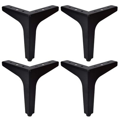 6 inch Metal Furniture Legs, Btowin 4Pcs Modern Triangle Diamond Furniture Feet for Cabinet Sofa TV Stand Bookcase