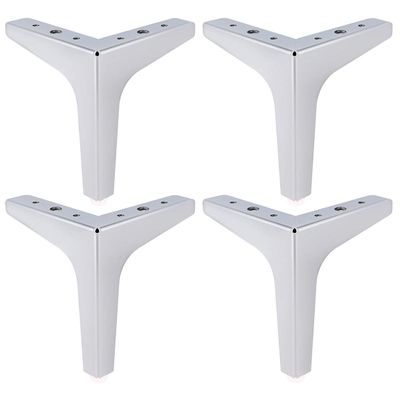 6 inch Metal Furniture Legs, Btowin 4Pcs Modern Triangle Diamond Furniture Feet for Cabinet Sofa TV Stand Bookcase