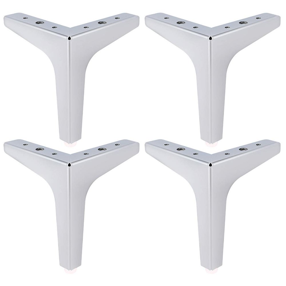 6 inch Metal Furniture Legs, Btowin 4Pcs Modern Triangle Diamond Furniture Feet for Cabinet Sofa TV Stand Bookcase