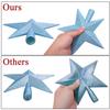 Aneco Blue Glitter Mini Christmas Tree Topper Shatter-Proof 4 Inch Small Christmas Tree Decoration Treetop for Holiday Ornament or Home Decor view 3