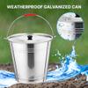 Skywin Metal Can with Lid - Durable 4 Gallon Metal Bucket with Lid for Heavy Loads - Environment-Friendly Trash Can for Outdoor, Safe Alternative to Plastic (2) view 3