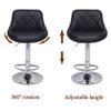 XMZFQ Modern PU Leather Adjustable Swivel Barstools Set of 2, Armless Hydraulic Kitchen Counter Bar Stools Island Bar Stool with Back,Black view 4
