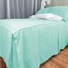 Bedding Empire 20" Drop 3 Piece Box Pleated Bed Skirt/Bed Cover with Pillowcase 100% Egyptian Cotton 500 TC Aqua Full Size view 1