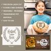 Sourdough & Artisan Bread Stencils -Cake, Pie, Bread & Cookies -Decorate Your Own Unique Design -Baking Mold Stencil Template for Decorating. Classic Wheat, Hearts & More, BONUS Coffee/Cookie Stencils view 2