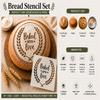 Sourdough & Artisan Bread Stencils -Cake, Pie, Bread & Cookies -Decorate Your Own Unique Design -Baking Mold Stencil Template for Decorating. Classic Wheat, Hearts & More, BONUS Coffee/Cookie Stencils view 3