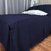 Bedding Empire 20" Drop 3 Piece Box Pleated Bed Skirt/Bed Cover with Pillowcase 100% Egyptian Cotton 500 TC Navyblue King Size view 1