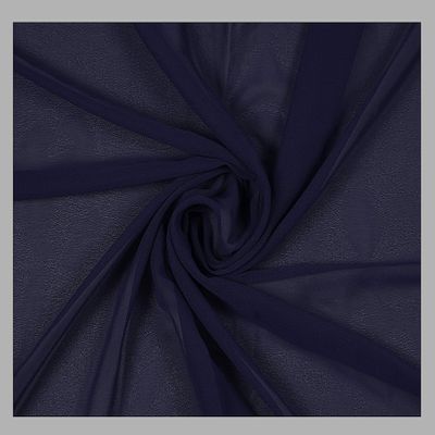 MDS Pack of 15 Yard Bridal Solid Chiffon Fabric, Vintage Sheer Fabric Bolt for Wedding Dress, DIY Decoration, Sheer, Crafts, Silky Chiffon Fabrics 58- Navy Blue