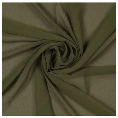 MDS Pack of 15 Yard Bridal Solid Chiffon Fabric, Vintage Sheer Fabric Bolt for Wedding Dress, DIY Decoration, Sheer, Crafts, Silky Chiffon Fabrics 58- Olive Green