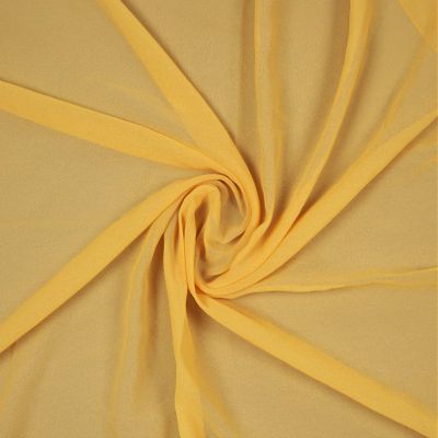 MDS Pack of 15 Yard Bridal Solid Chiffon Fabric, Vintage Sheer Fabric Bolt for Wedding Dress, DIY Decoration, Sheer, Crafts, Silky Chiffon Fabrics 58- Gold