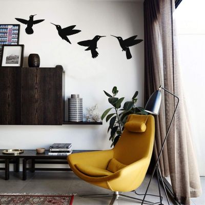 Vertical Wall Decoration Metal Wall Art Hummingbird Decor Set of 4 Birds Wall Art