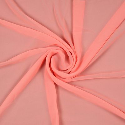 MDS Pack of 15 Yard Bridal Solid Chiffon Fabric, Vintage Sheer Fabric Bolt for Wedding Dress, DIY Decoration, Sheer, Crafts, Silky Chiffon Fabrics 58- Peach