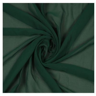 MDS Pack of 15 Yard Bridal Solid Chiffon Fabric, Vintage Sheer Fabric Bolt for Wedding Dress, DIY Decoration, Sheer, Crafts, Silky Chiffon Fabrics 58- Hunter Green