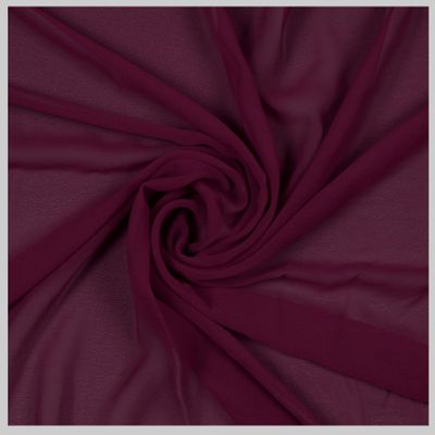 MDS Pack of 15 Yard Bridal Solid Chiffon Fabric, Vintage Sheer Fabric Bolt for Wedding Dress, DIY Decoration, Sheer, Crafts, Silky Chiffon Fabrics 58- Eggplant