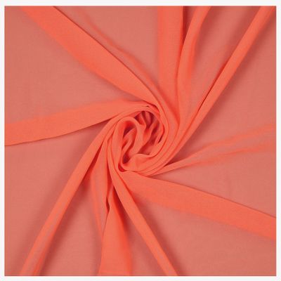 MDS Pack of 15 Yard Bridal Solid Chiffon Fabric, Vintage Sheer Fabric Bolt for Wedding Dress, DIY Decoration, Sheer, Crafts, Silky Chiffon Fabrics 58- Oarnge