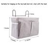 "KonHaovF 2Pack Bedside Organizer Caddy Hanging with Hook, Bed Storage Pocket for Dorm Kids Room Top Bunk Bed Loft Bed, Bedside Storage for Phone Remote Control Laptop Books (Grey)" view 4