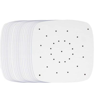 Air Fryer Parchment Paper, 200pcs 8.5 Inch Perforated Unbleached Square Air Fryer Liners,Steaming Parchment Liner, Parchment Paper for Air Fryer, No Burn, Easy Cleanup