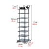 JLXJ Tall Metal Iron Art Shoe Rack, for Narrow Entryway Hallway Small Space, Square Shoes Holder, No Tools Required (Size : 8 Tiers) view 3