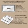 Artanis Home Glass Bottle Including Black Satin Stainless Steel Pump and Customized Waterproof Label, 16 oz Boston Round, Clear view 3