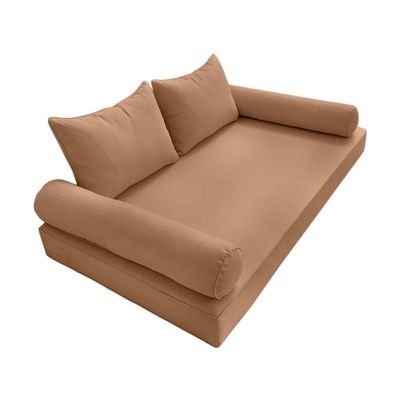 MH GLOBAL Style4 5 Pipe Outdoor Daybed Mattress Bolster Pillow Fitted Sheet Cover Only QueenSize AD104