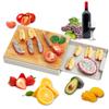 Bamboo Cutting Board Set with Container Tray Drawer For Kitchen Easy Waste Removal & Food Prep, Eco-friendly Wooden Chopping Boards Wood Block Butcher view 1