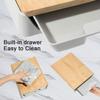 Bamboo Cutting Board Set with Container Tray Drawer For Kitchen Easy Waste Removal & Food Prep, Eco-friendly Wooden Chopping Boards Wood Block Butcher view 4