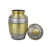 Lightnpro Hand Engraved Burial Funeral Medium Crematio Urns for Childs, Carved Metal Kaapsake Memorial Srew Top Lid Cardial Urn for Ashes - Beautiful Memory of Your Loved Ones Remains - 6 Inch Gold view 1