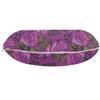 Ambesonne Hawaiian Travel Pillow Neck Rest, Exotic Style Colorful Hibiscus Flower and Leaf Silhouettes Image Art Print, Memory Foam Traveling Accessory for Airplane and Car, 12", Purple Lilac view 2