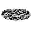 Ambesonne Zebra Print Travel Pillow Neck Rest, Repeating Animal Skin Ornament Jungle Savage Animal Savannah Life, Memory Foam Traveling Accessory for Airplane and Car, 12", Black Charcoal view 2