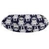Ambesonne Space Travel Pillow Neck Rest, Cartoon Illustrated Repeating Panda Astronaut Characters Night Sky Stars, Memory Foam Traveling Accessory for Airplane and Car, 12", Indigo White view 2
