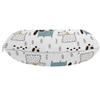 Ambesonne Scandinavian Travel Pillow Neck Rest, Pure Breed Dogs Pattern Yorkshire Terrier Poodle Monochrome Geometric Shapes, Memory Foam Traveling Accessory for Airplane and Car, 12", White view 2