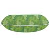 Ambesonne Green Travel Pillow Neck Rest, Abstract Hosta Plants Forest Growth Leaves Ecology Jungle Theme, Memory Foam Traveling Accessory for Airplane and Car, 12", Fern Lime and Pale Green view 2