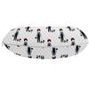 Ambesonne Scottie Dog Travel Pillow Neck Rest, Character with Hat Walking Her Dog on Polka Dotted Backdrop Print, Memory Foam Traveling Accessory for Airplane and Car, 12", Scarlet Black view 2