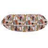 Ambesonne Cats Travel Pillow Neck Rest, Continuous Kitties Portrait Posing Meow Animal Crowded Happy Characters Pet Cheerful, Memory Foam Traveling Accessory for Airplane and Car, 12", Coffee Brown view 2